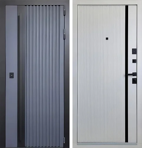 Синяя входная дверь с терморазрывом №98