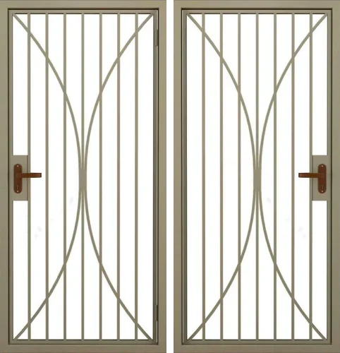 Металлическая решетчатая дверь в тамбур №5