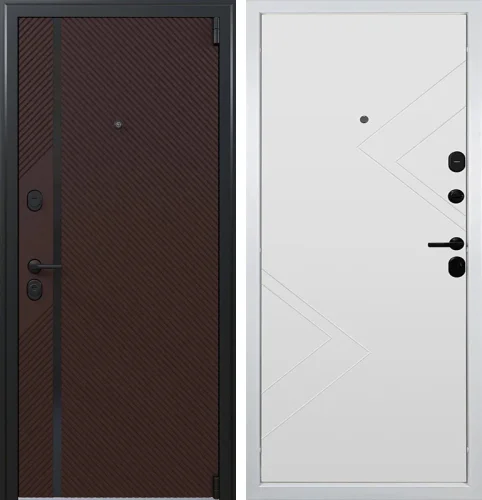 Коричневая дверь сейфовая металлическая №31