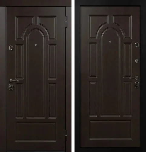 Непромерзающая дверь металлическая входная уличная №28