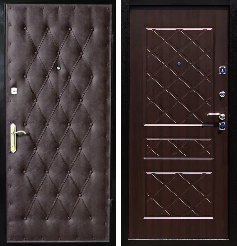 Дачная дверь входная дермантин №9