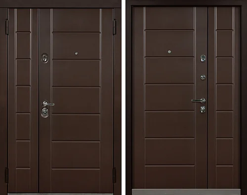 Полуторная входная дверь со створкой №14