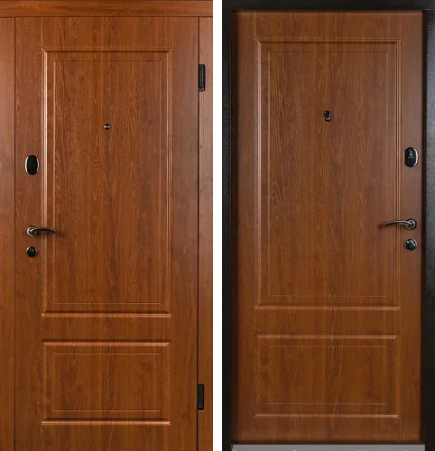 Железная дверь входная на дачу лакированная №51