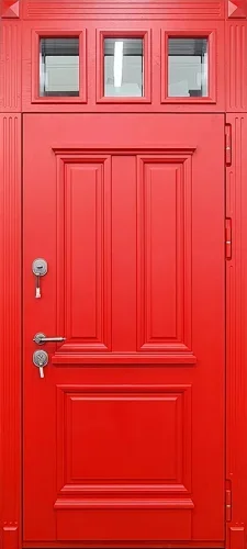 Красная дверь в английском стиле №73