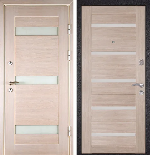 Белая металлическая дверь со звукоизоляцией №3