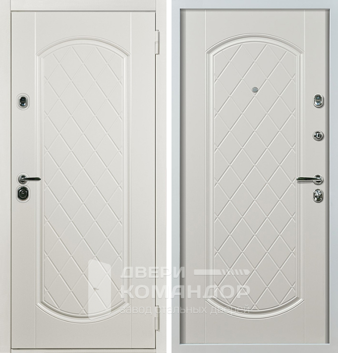 Дверь металлическая уличная белая  №23