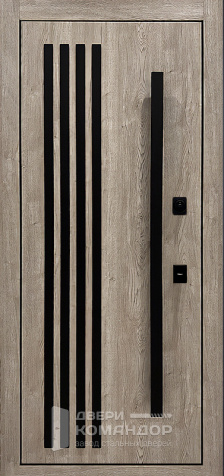 Входная дверь Термо с большой вертикальной штангой во всю высоту №71 - внутренняя сторона