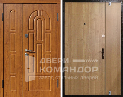 Дверь двустворчатая входная металлическая №7