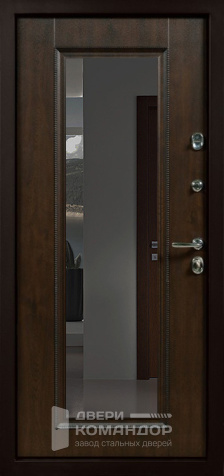 Железная дверь входная с зеркалом №3 - внутренняя сторона