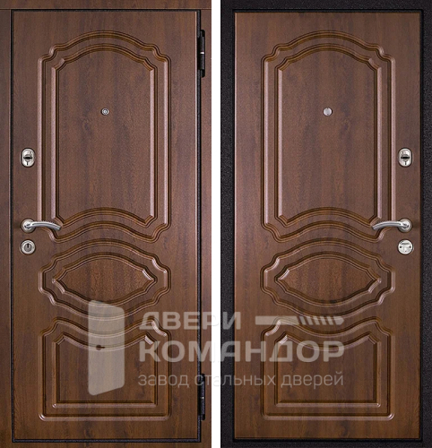 Входная дверь с деревянной облицовкой №19