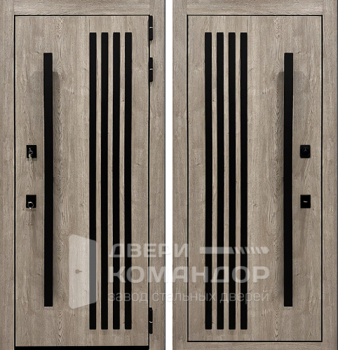 Входная дверь Термо с большой вертикальной штангой во всю высоту №71